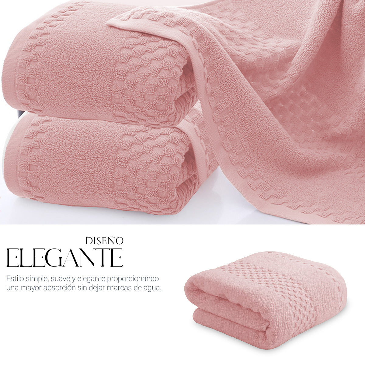 Toalla De Baño Grande Completo 100% Algodón Suave