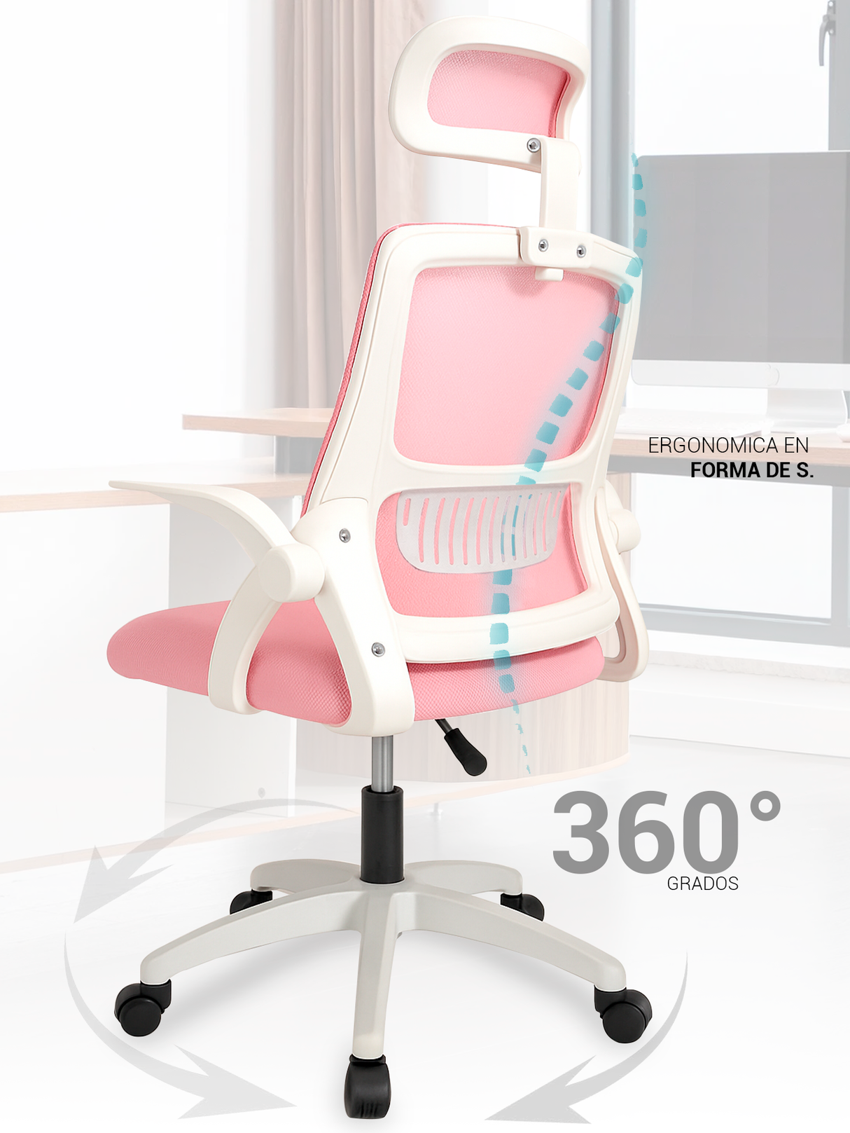 Silla Oficina Ejecutiva Ergonómica Premium Lumbar 360°