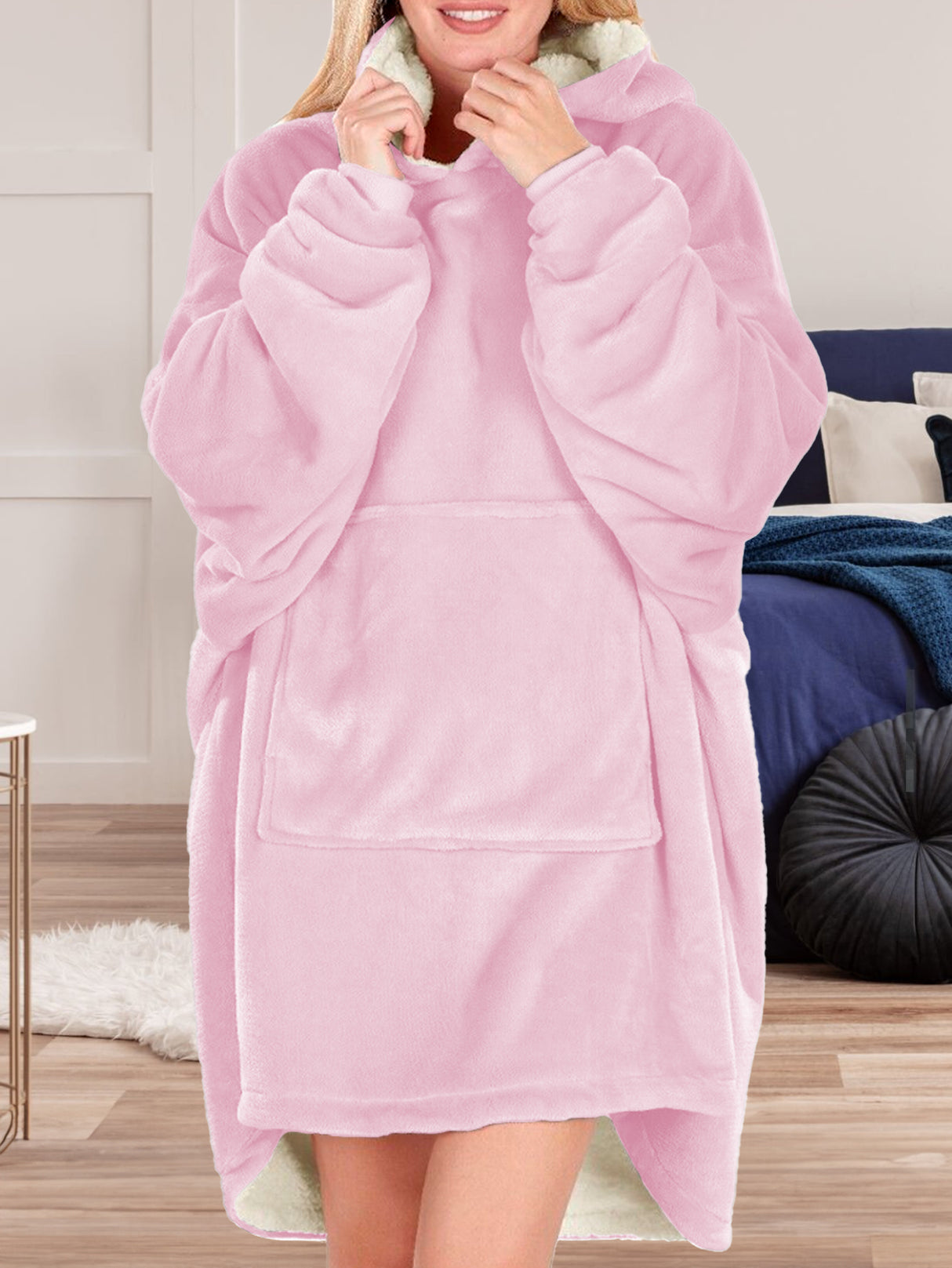 Sudadera Cobija Hoodie Con Capucha Afelpada Calientita Suave