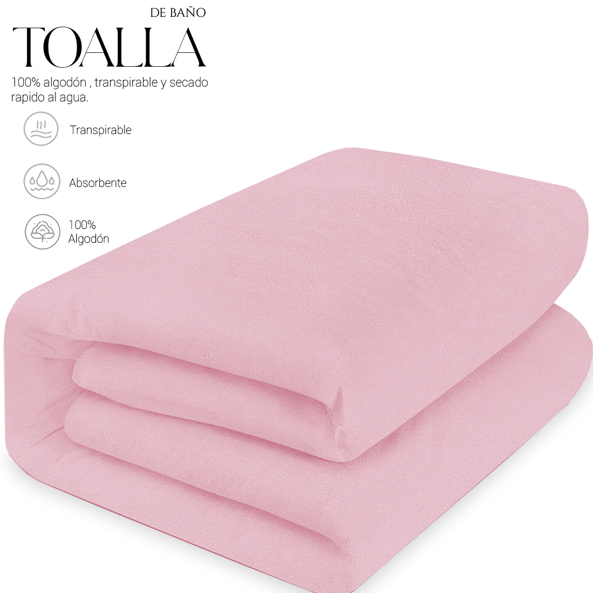 Toalla De Baño Grande Completo 100% Algodón Suave MAYOREO