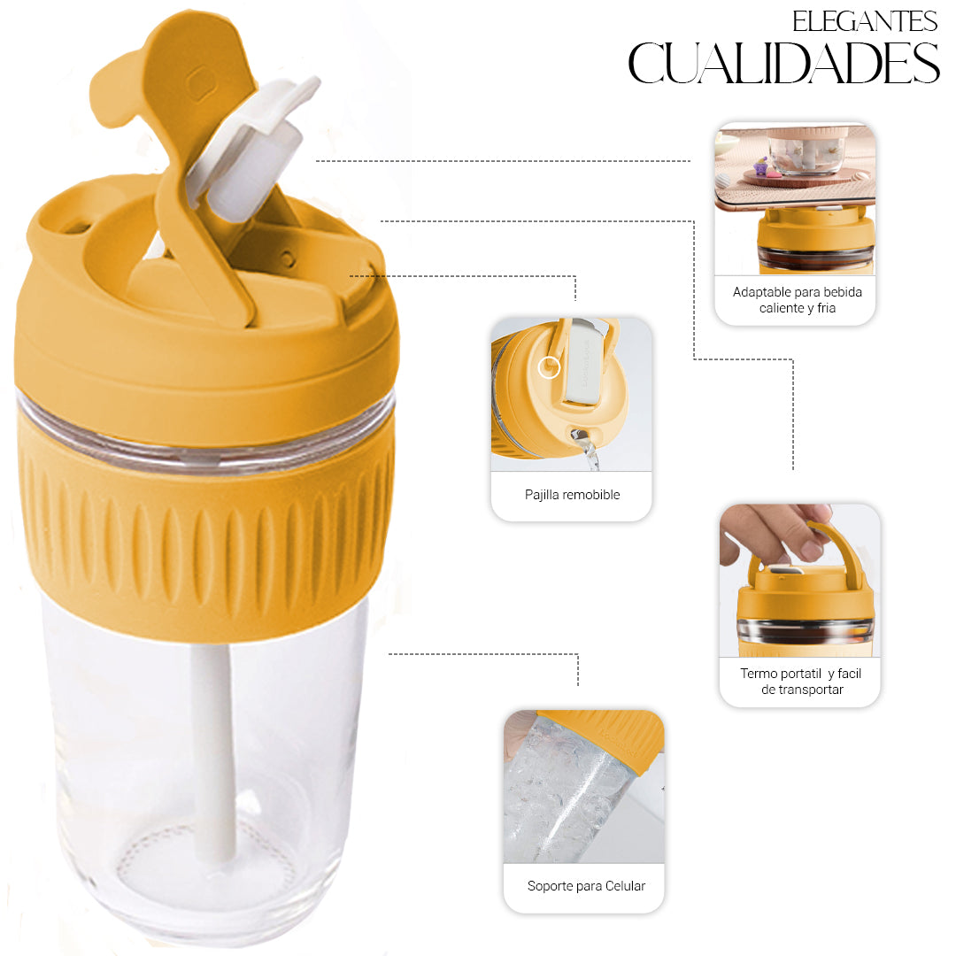 Set De Vasos (4pzas) Termo Portátil Antiderrame