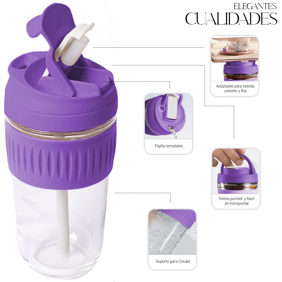 Set De Vasos (4pzas) Termo Portátil Antiderrame