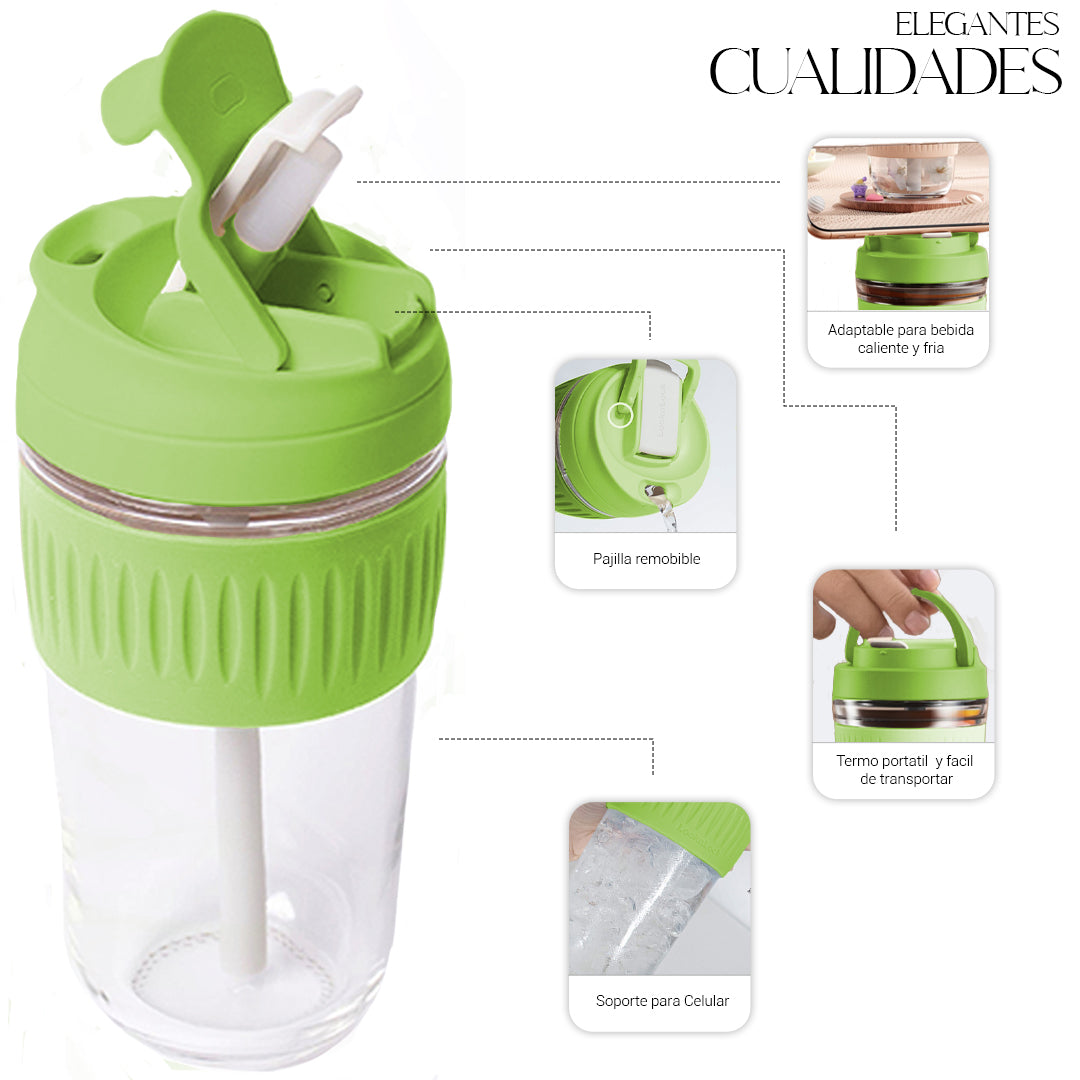 Set De Vasos (4pzas) Termo Portátil Antiderrame