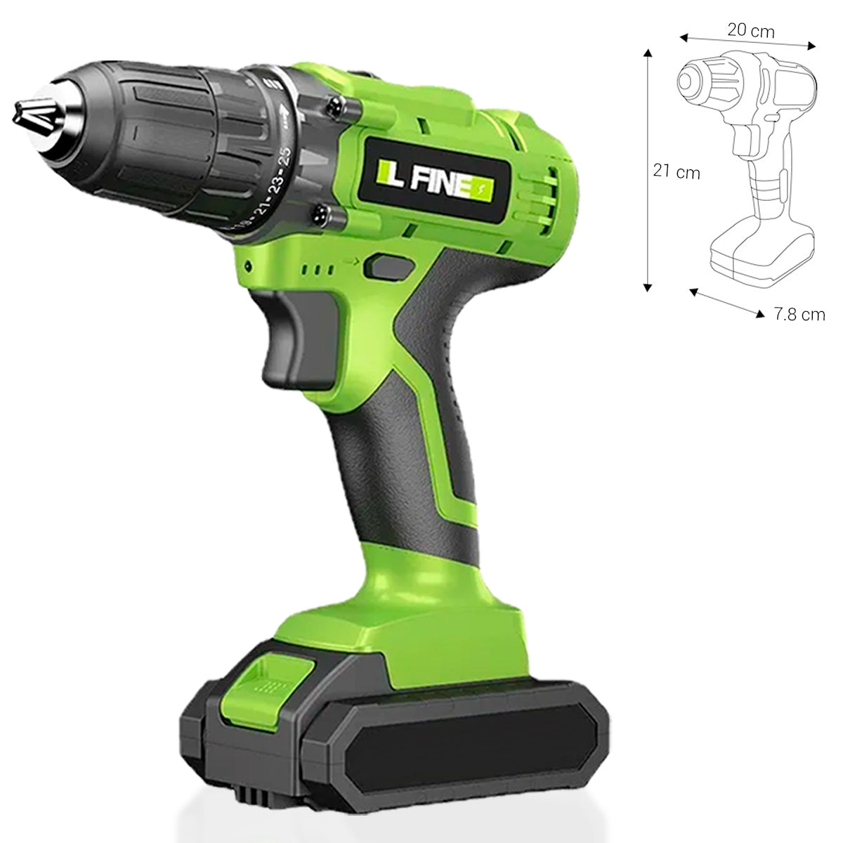 Taladro Inalámbrico Airona Aa2015-30 De 20v