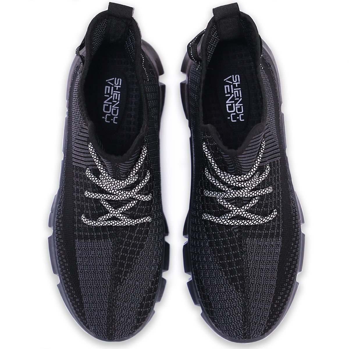 Zapatos para hombre de moda color solido, Zapatillas versatiles con cordones, Tenis adecuados para deportes de uso diario de moda