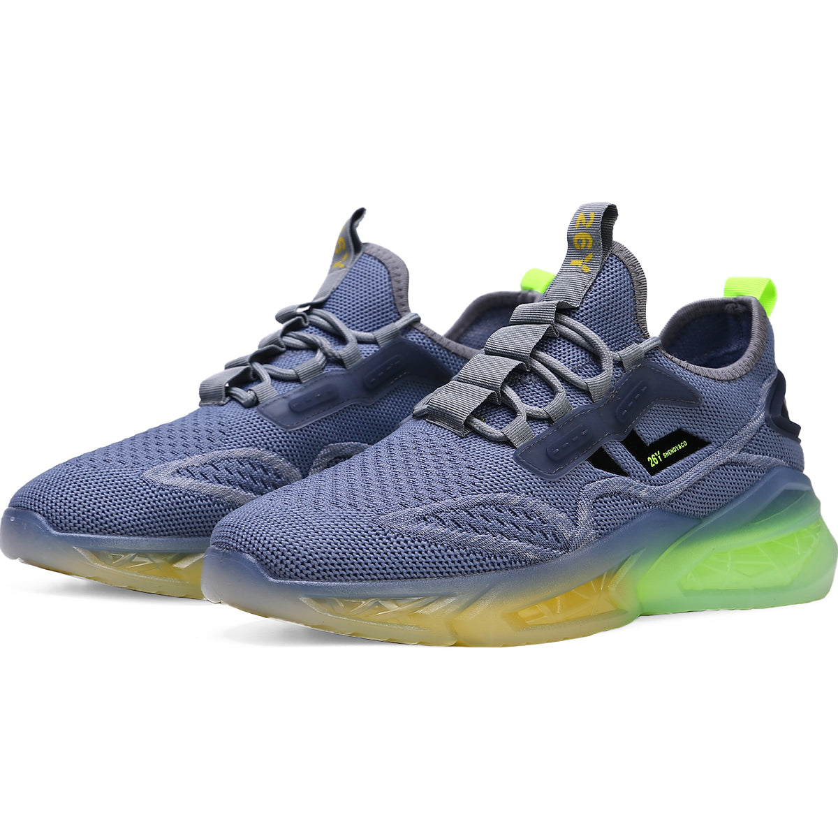 Zapato para hombre con suele resistente al impacto, Zapatilla de uso deportivo con suela ligera y transpirable, Tenis deportivo para hombre con cordones de moda