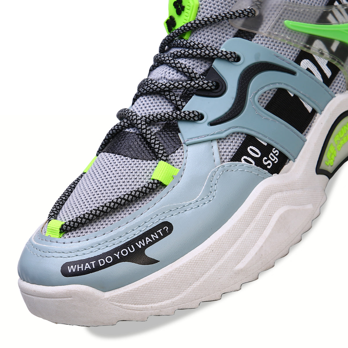 Zapatillas casuales versatiles con cordones, Zapatillas para hombre adecuadas para el deporte, Tenis de malla transpirable con suela liviana