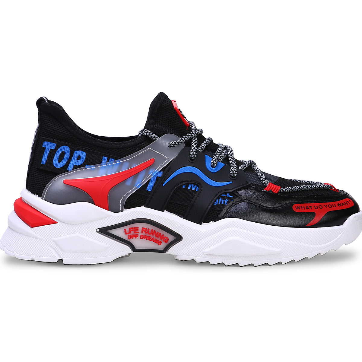 Zapatillas casuales versatiles con cordones, Zapatillas para hombre adecuadas para el deporte, Tenis de malla transpirable con suela liviana