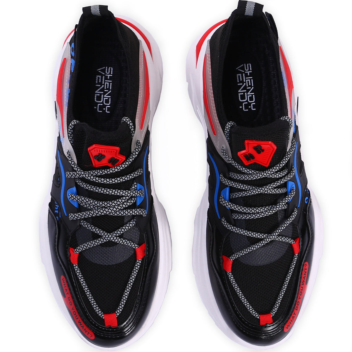 Zapatillas casuales versatiles con cordones, Zapatillas para hombre adecuadas para el deporte, Tenis de malla transpirable con suela liviana