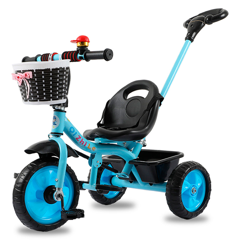 Triciclo de 3 Ruedas con Canastilla Delantera Baston de Seguimiento