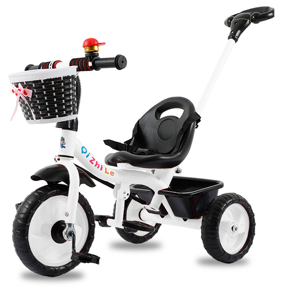Triciclo de 3 Ruedas con Canastilla Delantera Baston de Seguimiento