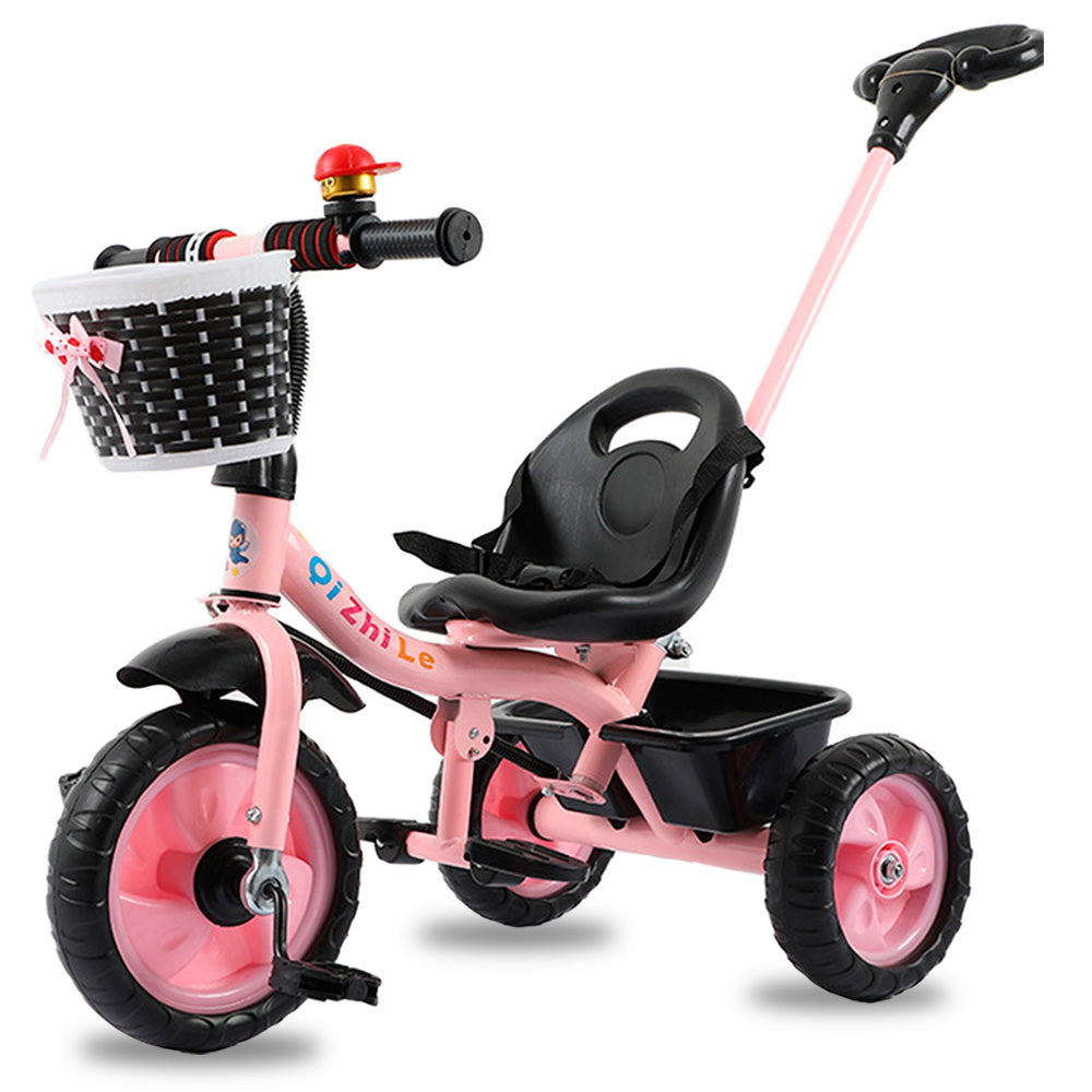 Triciclo de 3 Ruedas con Canastilla Delantera Baston de Seguimiento