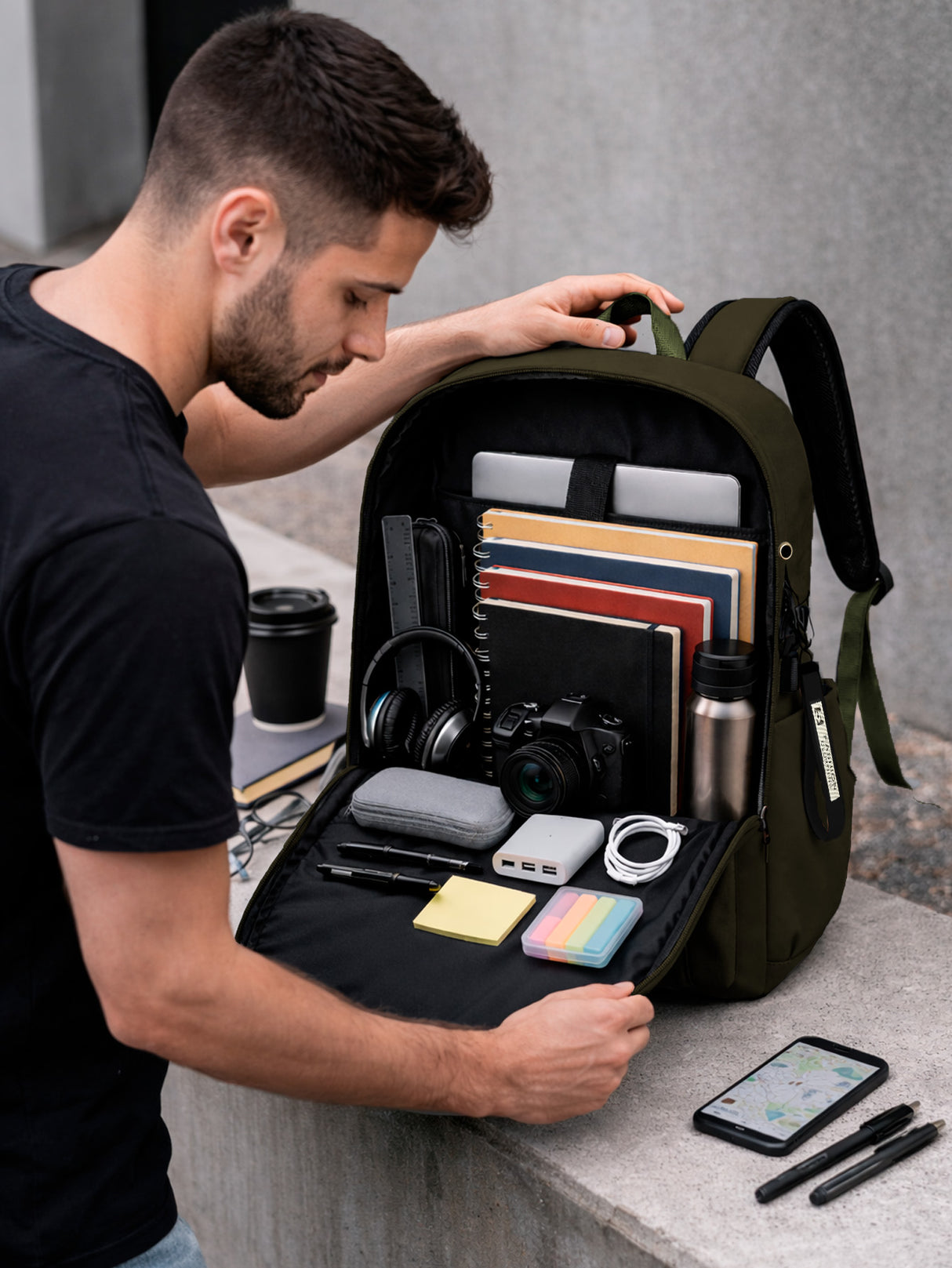 Mochila Antirrobo De Gran Capacidad Con Cargador Usb