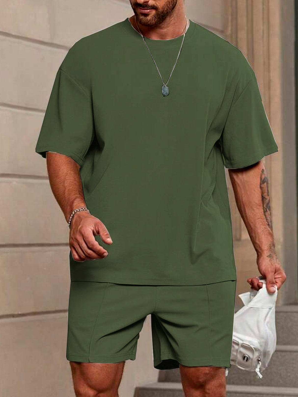 Conjunto Deportivo para Hombre Playera Deportiva y Short Transpirable de Entrenamiento Mayoreo