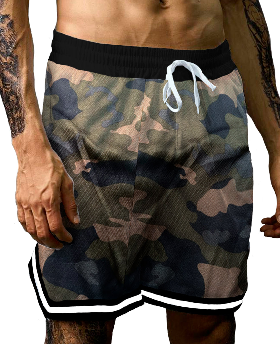 Pantalones Cortos Deportivos de Entrenamiento para Hombre Shorts con Bolsillos Laterales, Transpirable para Correr