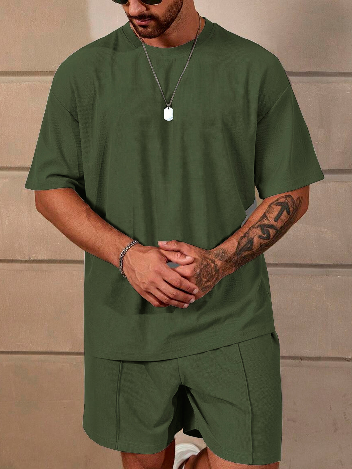 Conjunto Deportivo para Hombre Playera Deportiva y Short Transpirable de Entrenamiento Mayoreo