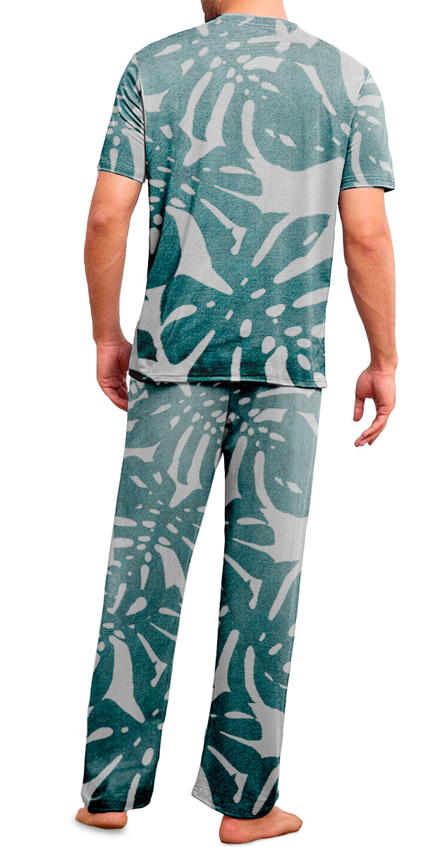 Conjunto de Pijama Para Hombre Elegante Camisa Pantalon Comodo para Dormir