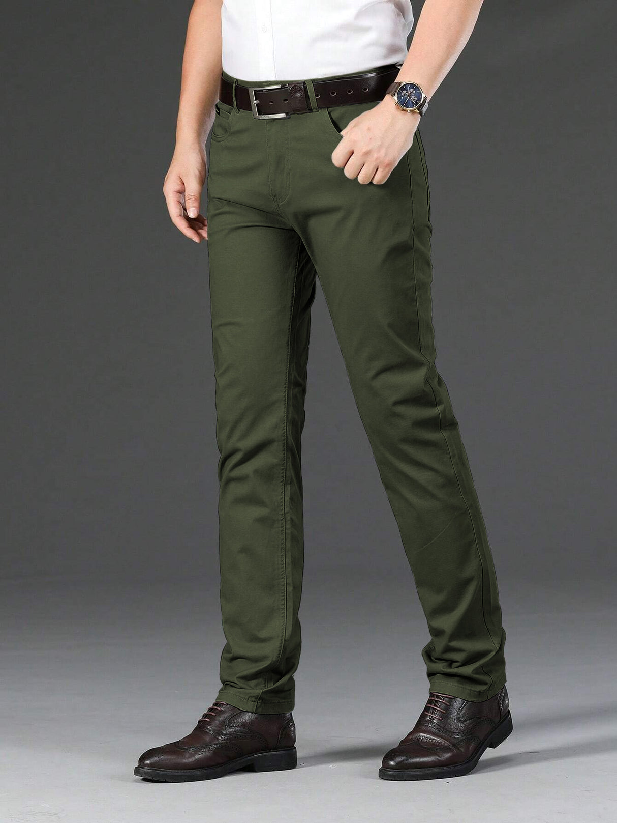 Pantalones de Vestir para Hombre Formal Elasticos Pantalon Casual Transpirable