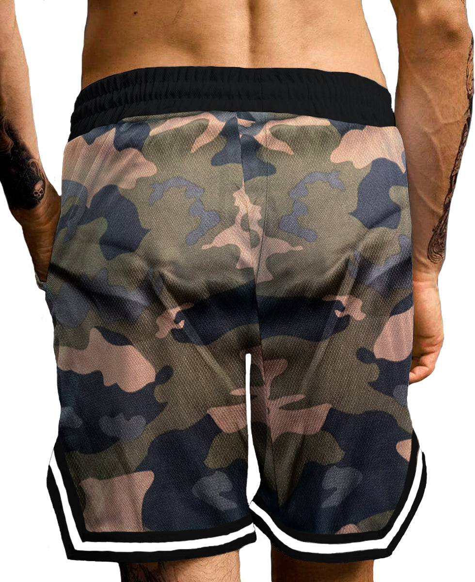 Pantalones Cortos Deportivos de Entrenamiento para Hombre Shorts con Bolsillos Laterales, Transpirable para Correr