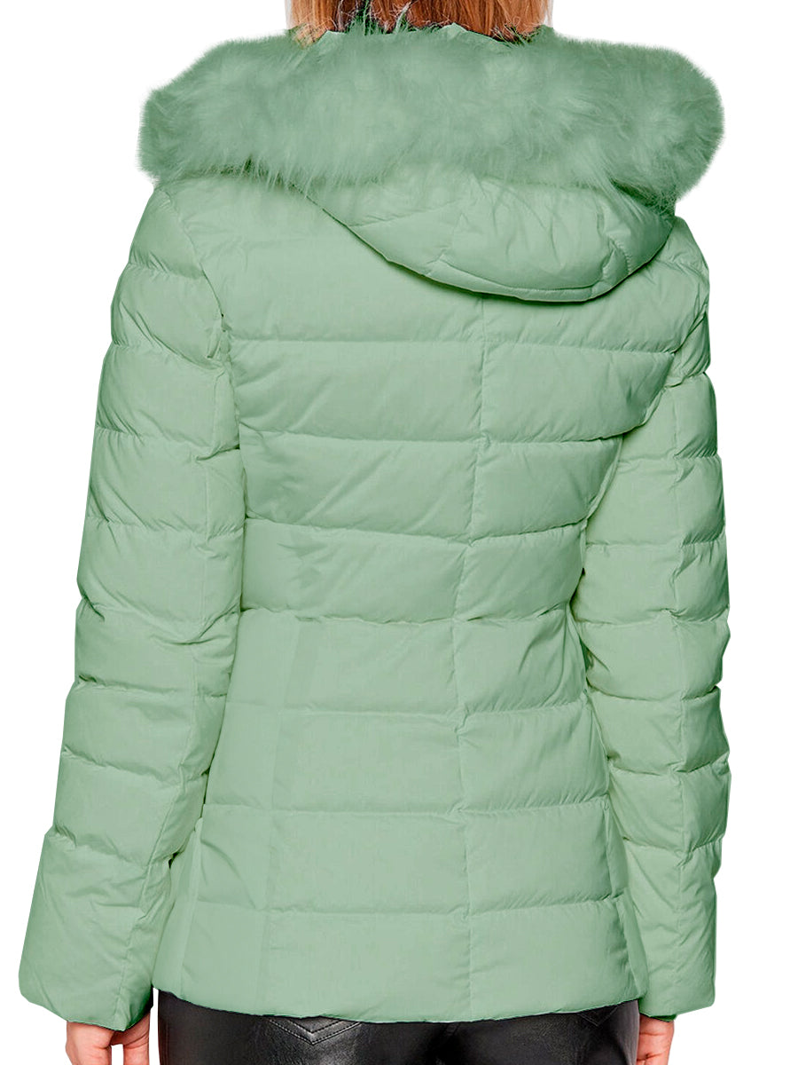 Chamarra Para Mujer Repelente Termico Con Gorro Desmontable