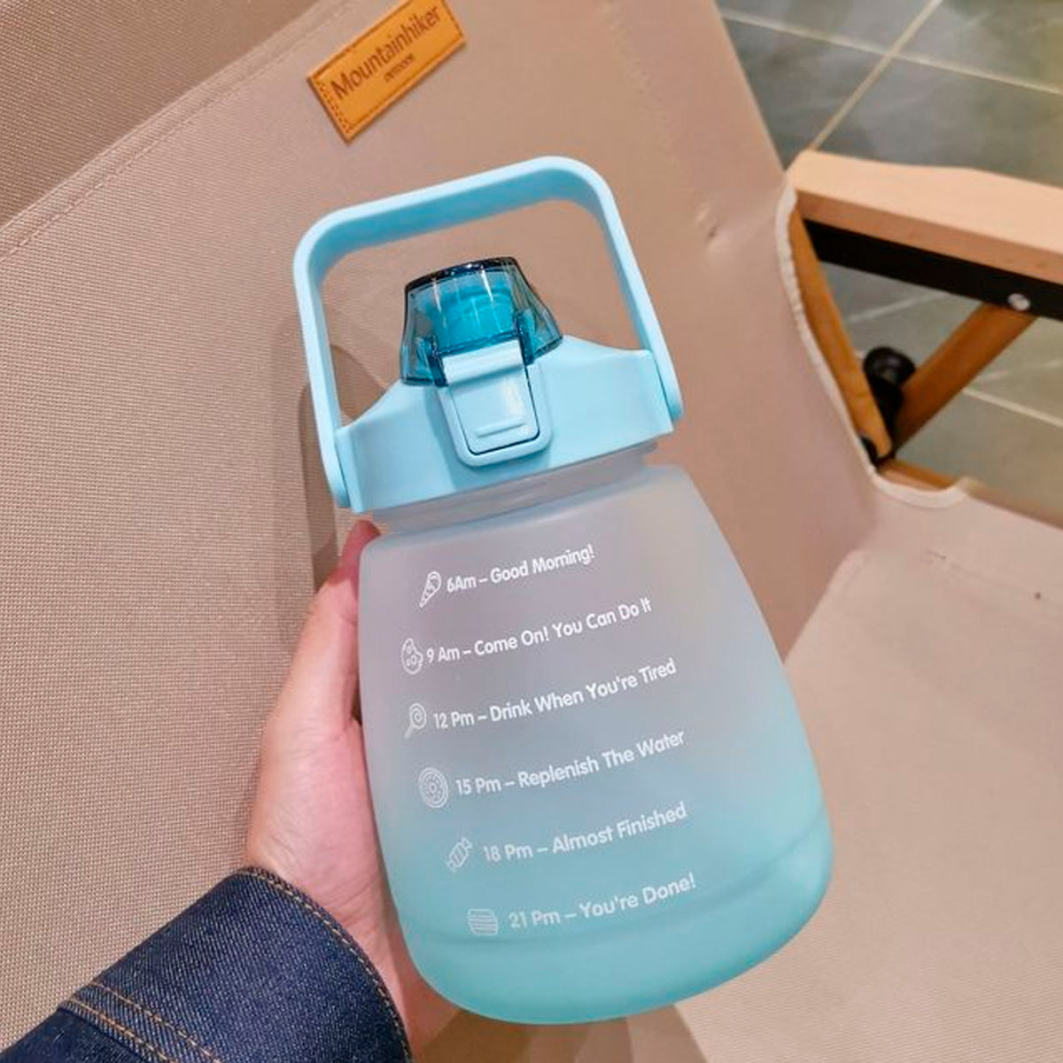 Botella De Agua Deportiva Motivacional 1 Lt Gran Capacidad