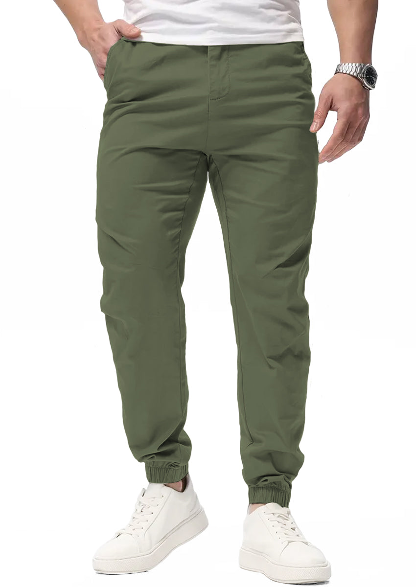 Pantalon Casual Deportivo Jogger para Hombre Bolsos Laterales con Cintura Elastica Ajustable