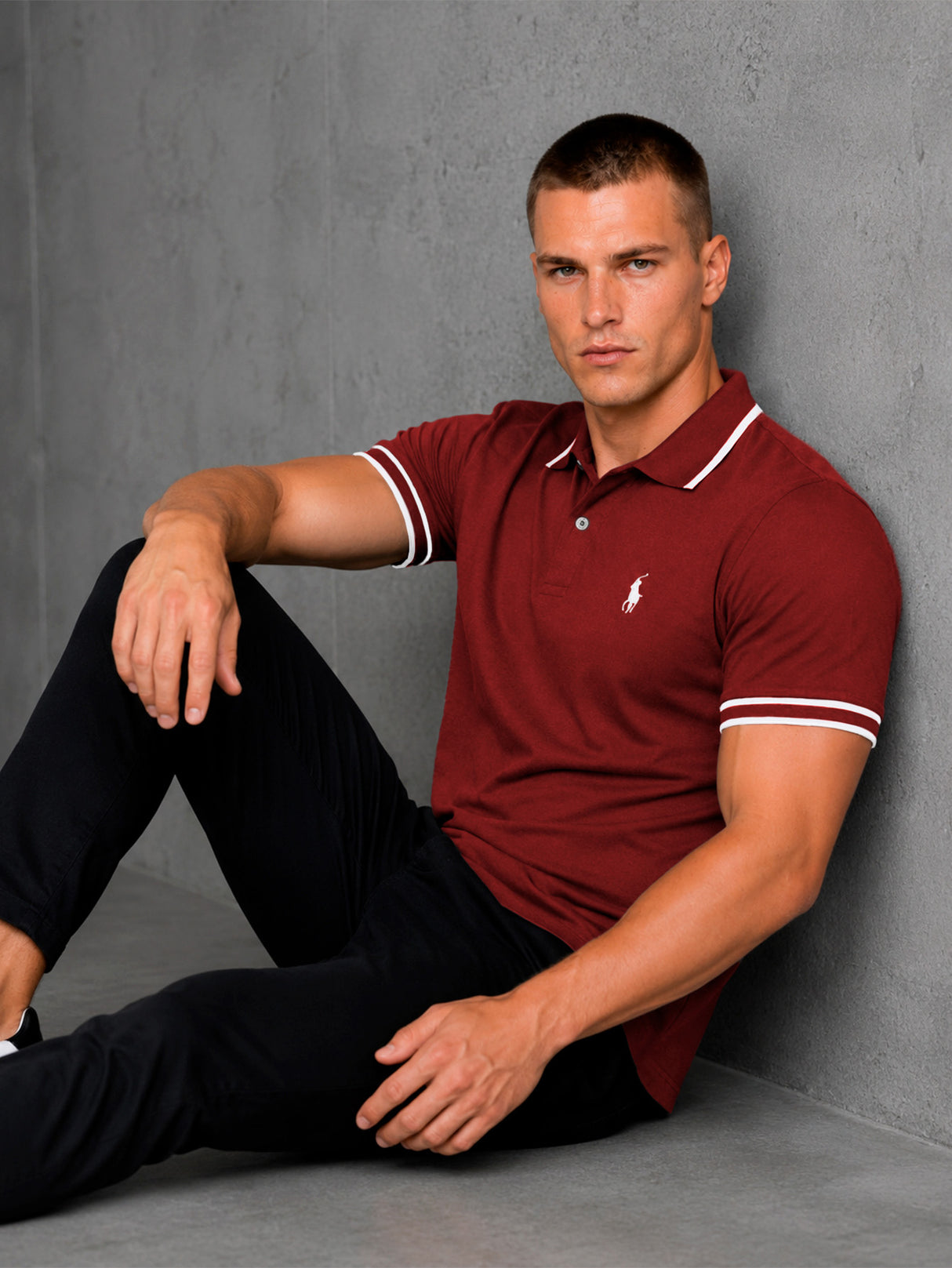 Camisa HPC Polo Hombre Manga Corta Sport Elegante Estilo Old Money