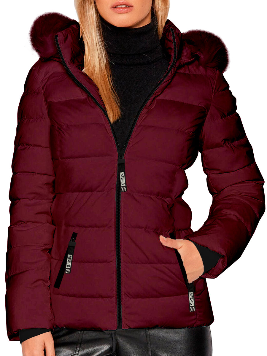 Chamarra Para Mujer Repelente Termico Con Gorro Desmontable