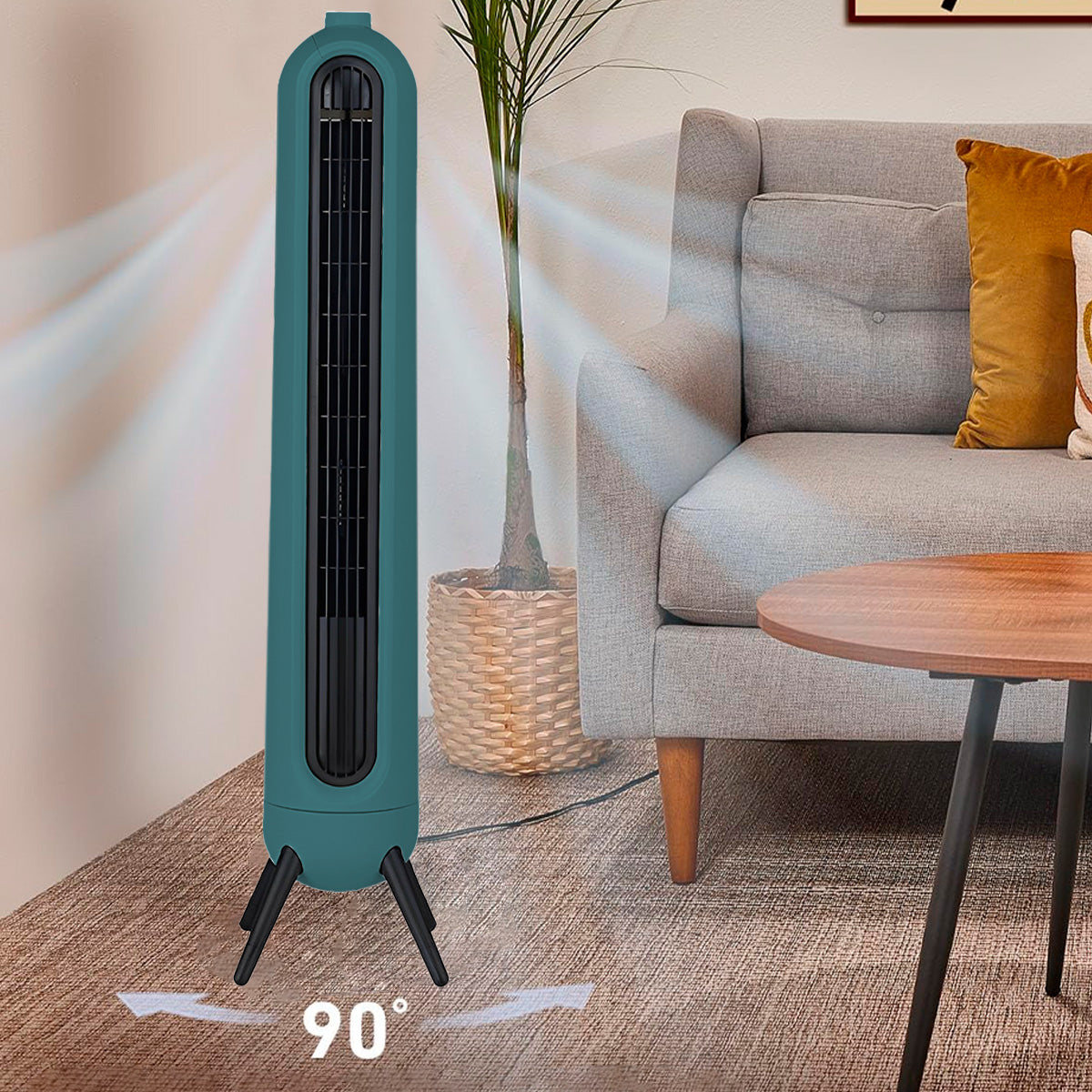 Ventilador De Torre Giratorio