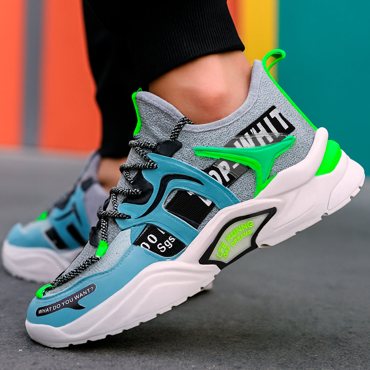 Tenis para hombre casuales con un diseño de tela para correr con punta con agujeta clásica, suela antideslizante Zapatilla para hombre cómodo transpirable ideal para el uso diario