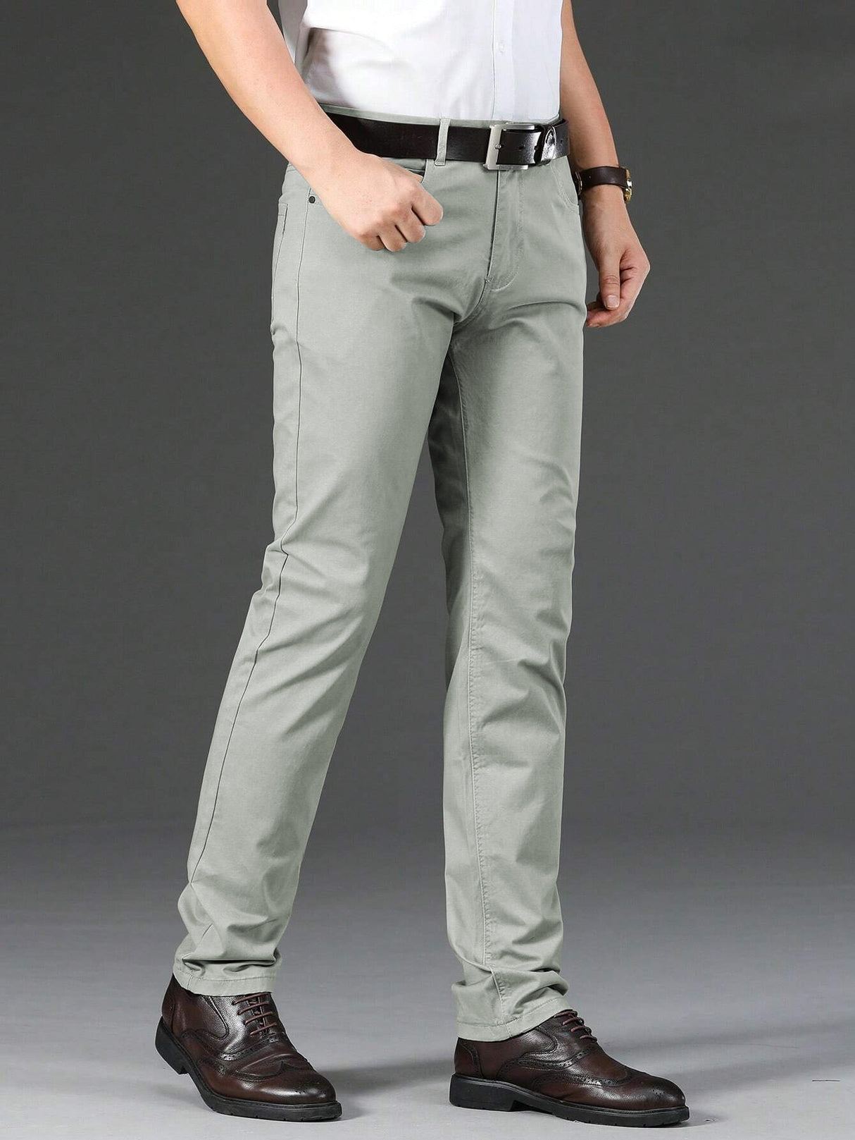 Pantalon De Gabardina Casual Strech Hombre De Vestir King B