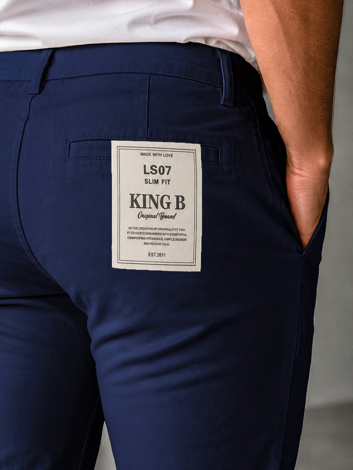 Pantalón De Vestir Casual Hombre Skinny Slim Fit Gabardina