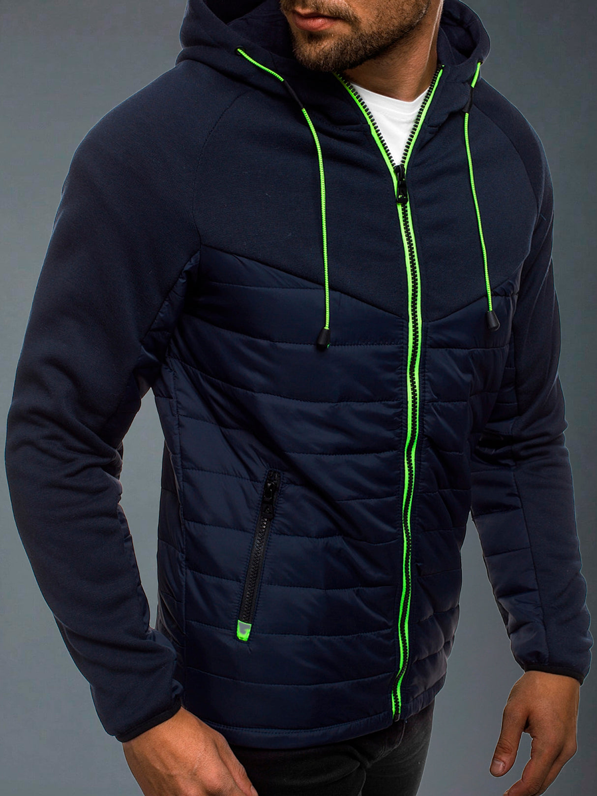 Sudadera Hombre Con Capucha Deportiva Con Cierre Hoodie