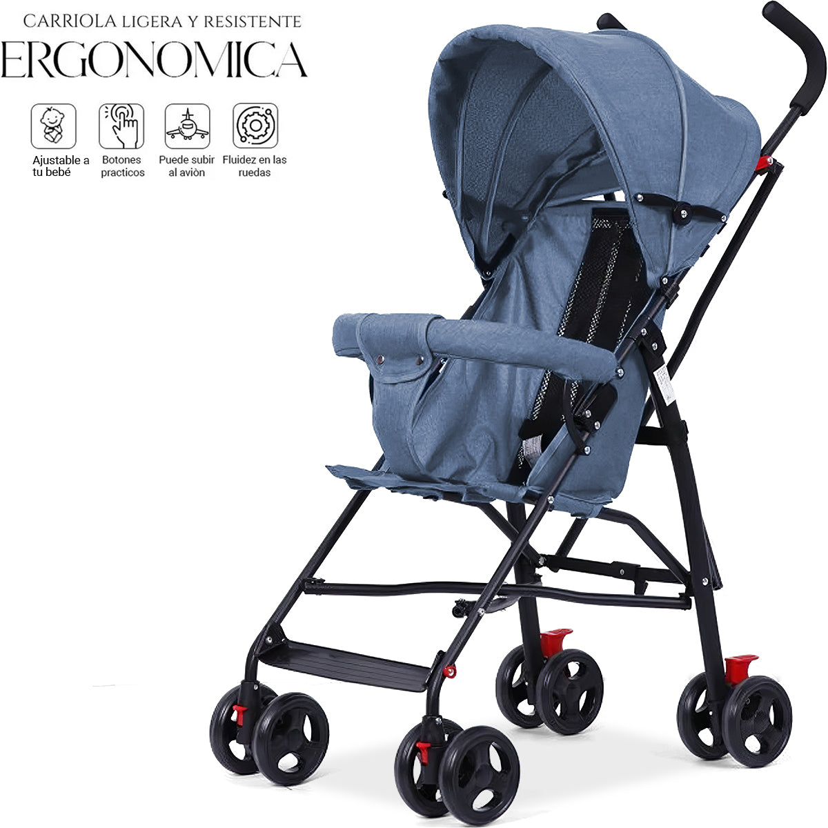 Carriola Practica De Paseo Plegable Para Bebé