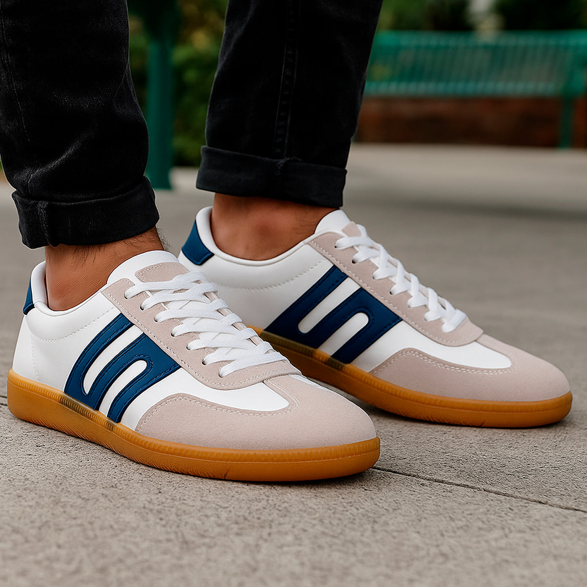 Tenis para hombre informales con un diseño casual para el uso diario Zapatilla casual con suela antideslizante con agujeta para un uso mas cómodo