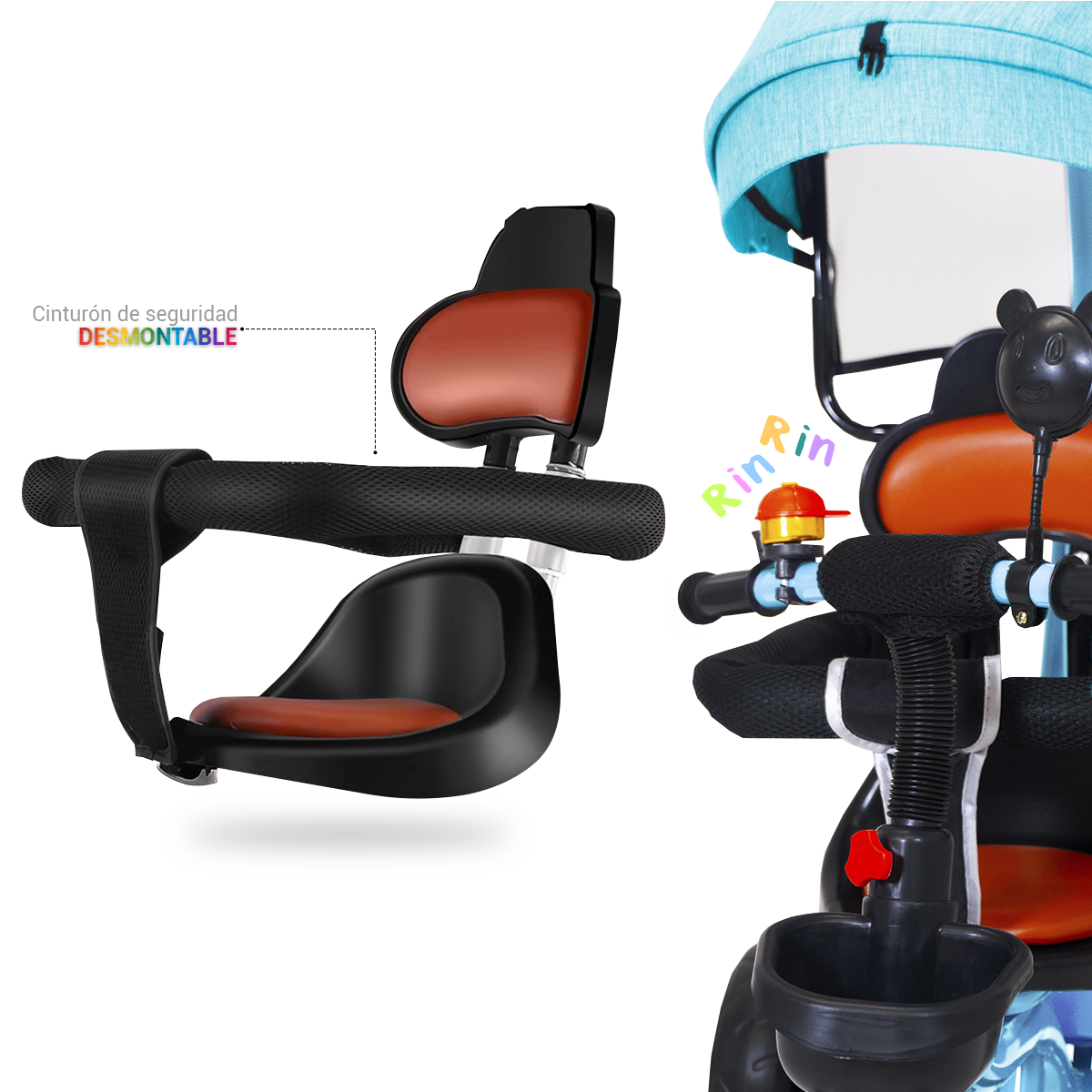 Triciclo Bicicleta Infantil Carriola Bebe Paseo Con Cajuela