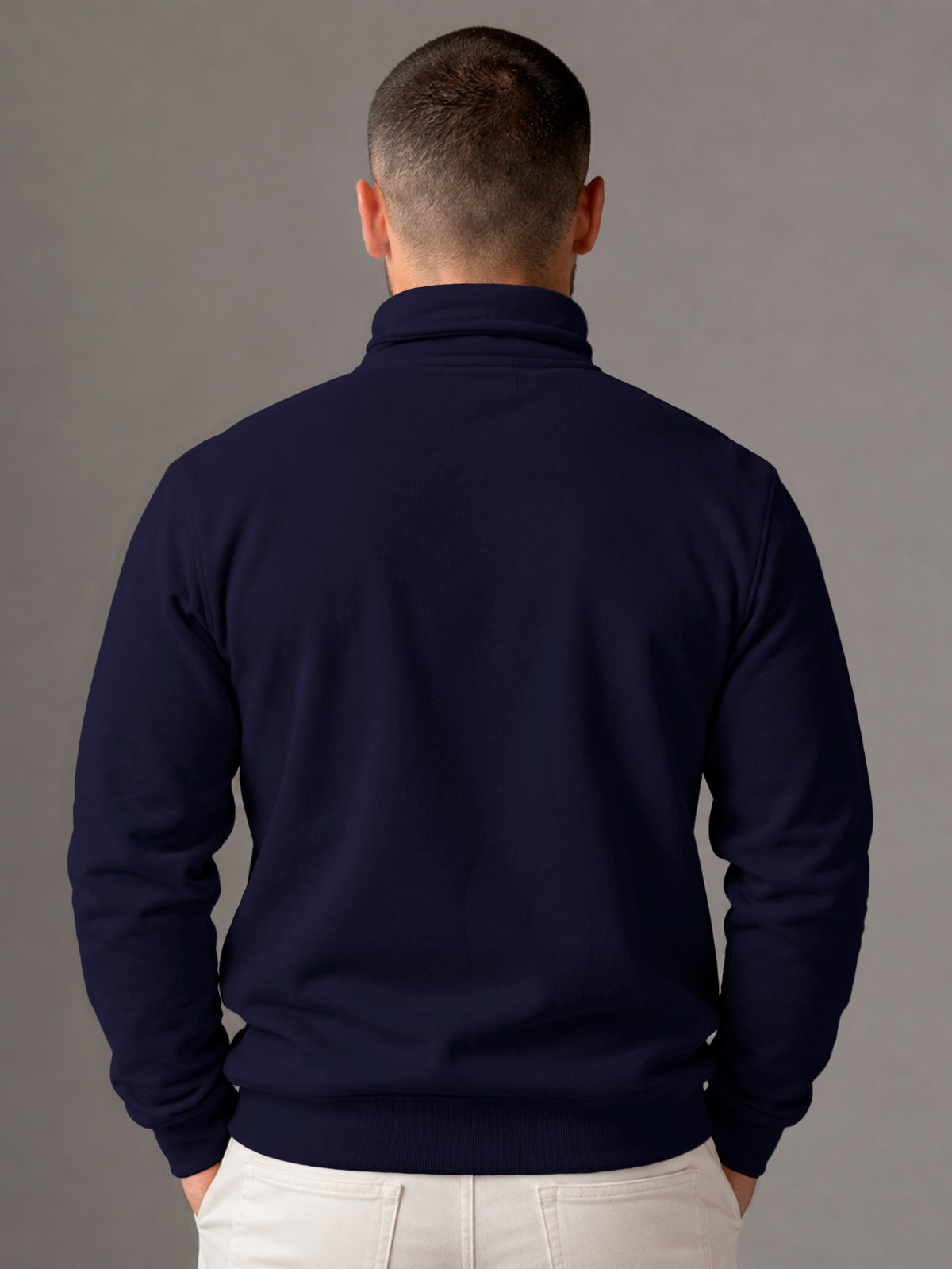 Sudadera Para Hombre Con Media Cierro en Cuello