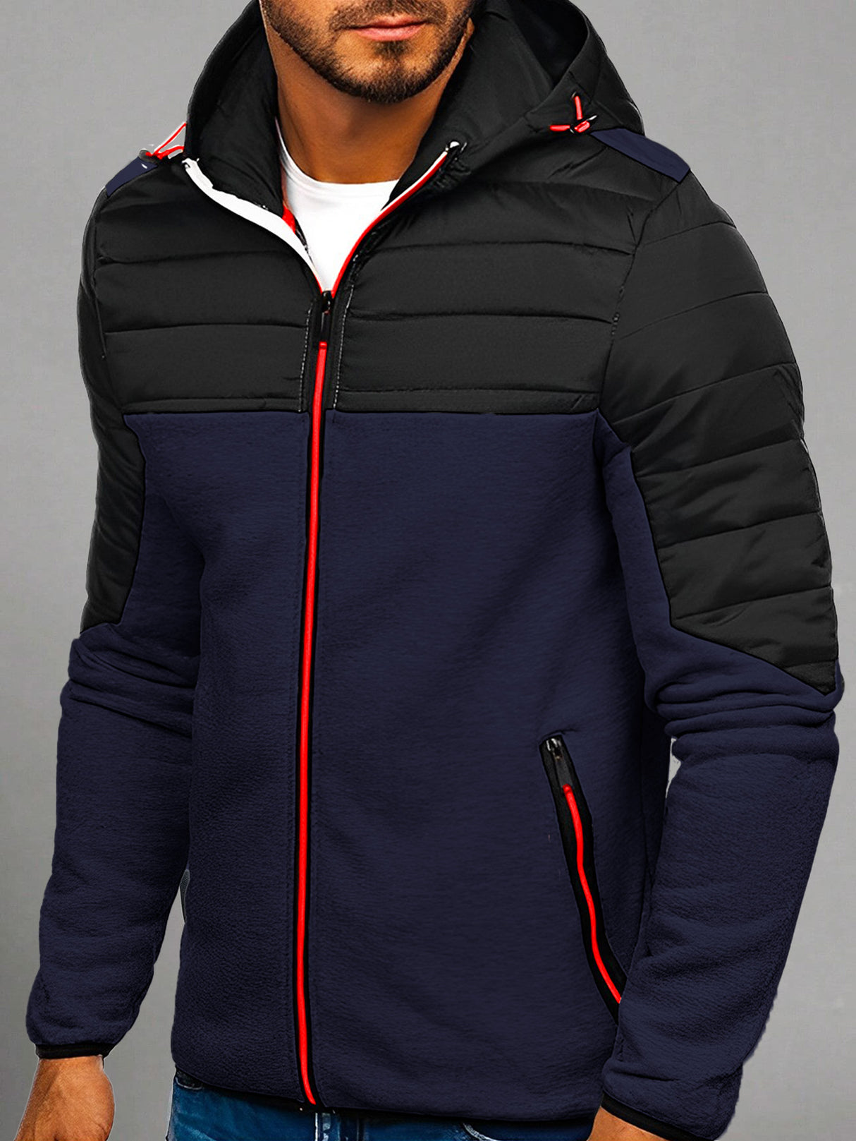 Sudadera Hombre Con Capucha Deportiva Con Cierre Hoodie