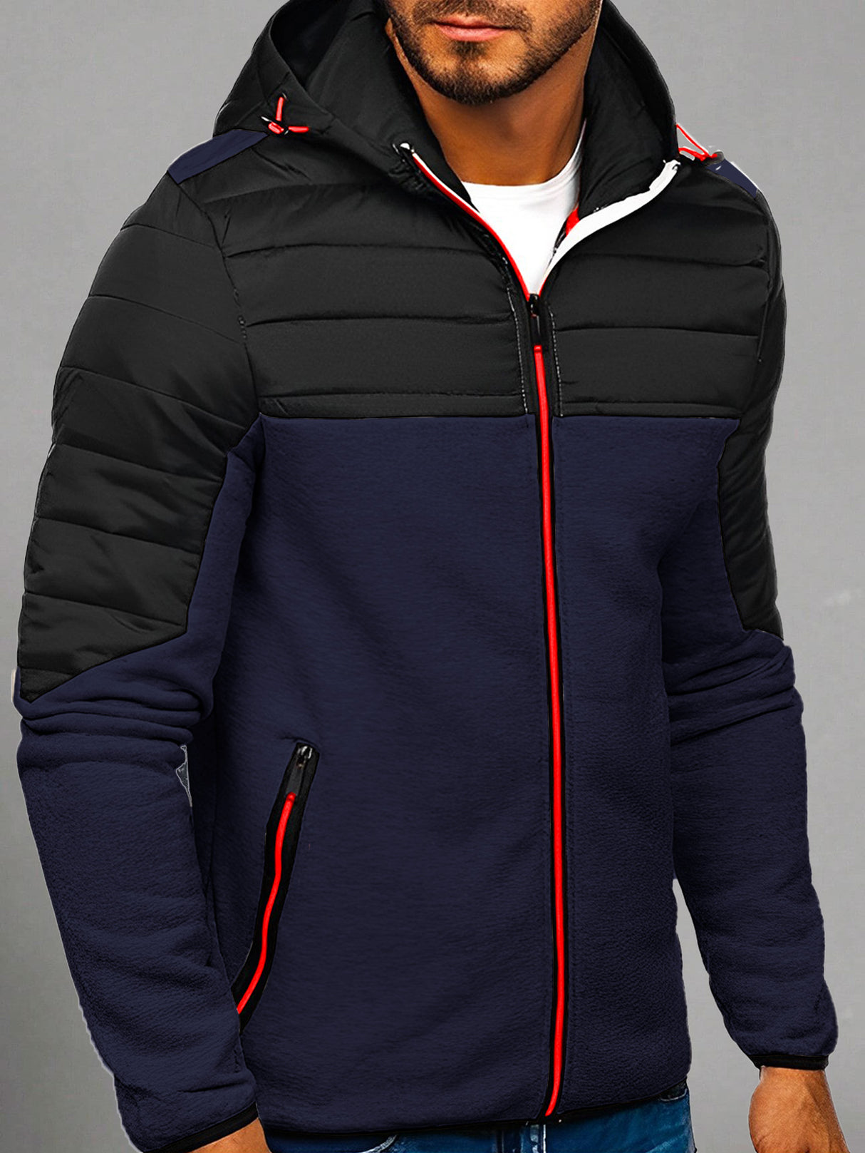 Sudadera Hombre Con Capucha Deportiva Con Cierre Hoodie