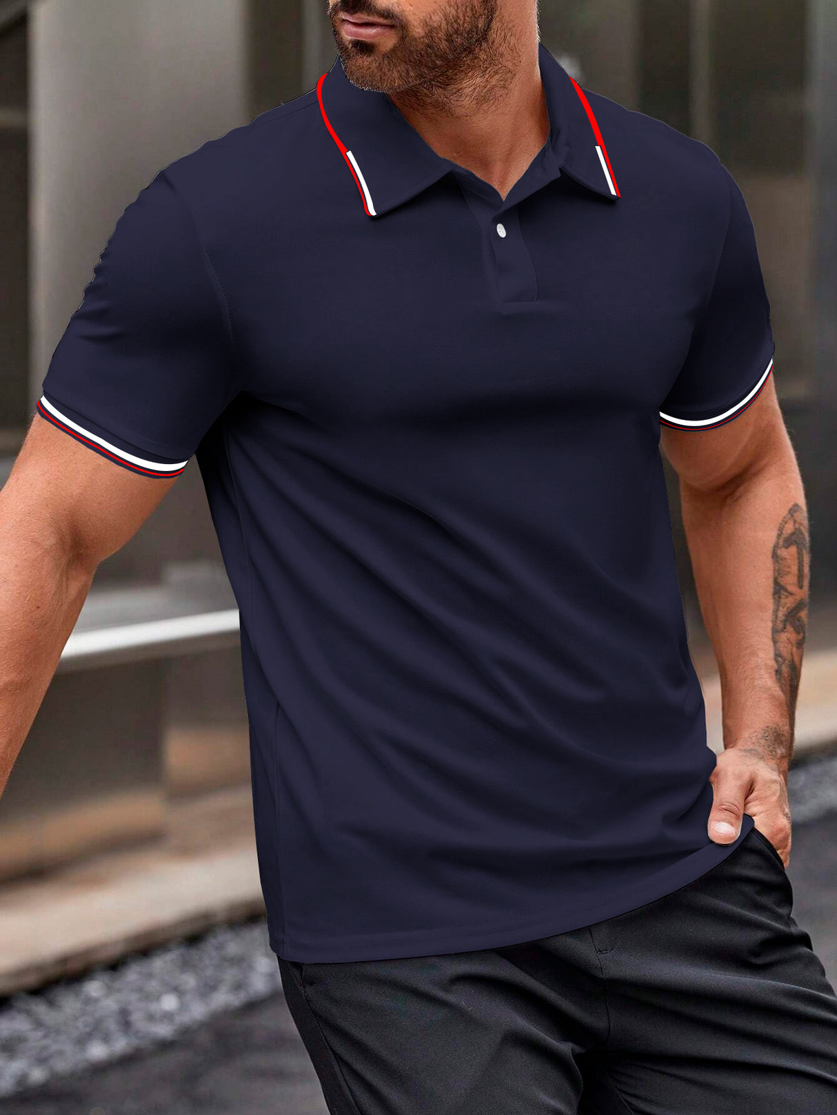 Playera Polo Hombre Manga Corta Moda Casual Camisa