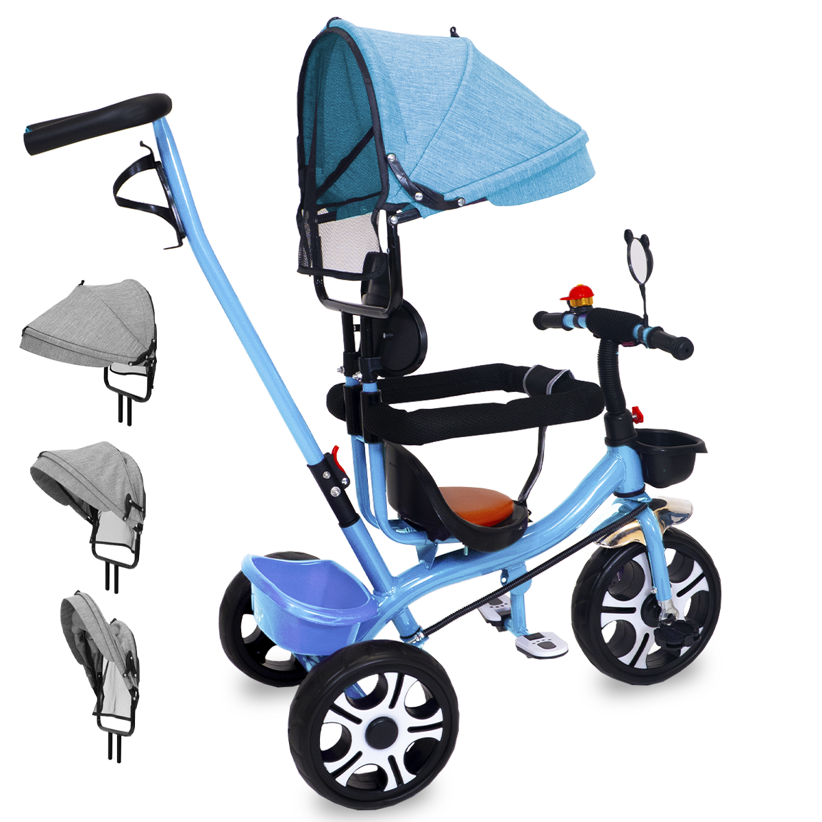 Triciclo Bicicleta Infantil Carriola Bebe Paseo Con Cajuela