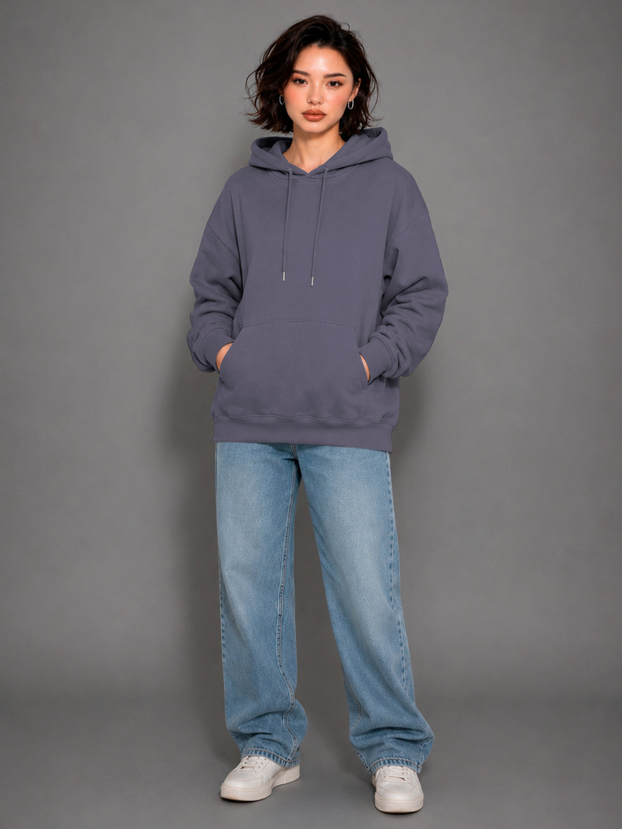 Sudadera con Capucha para Mujer Manga Larga Hoodie sin Cierre
