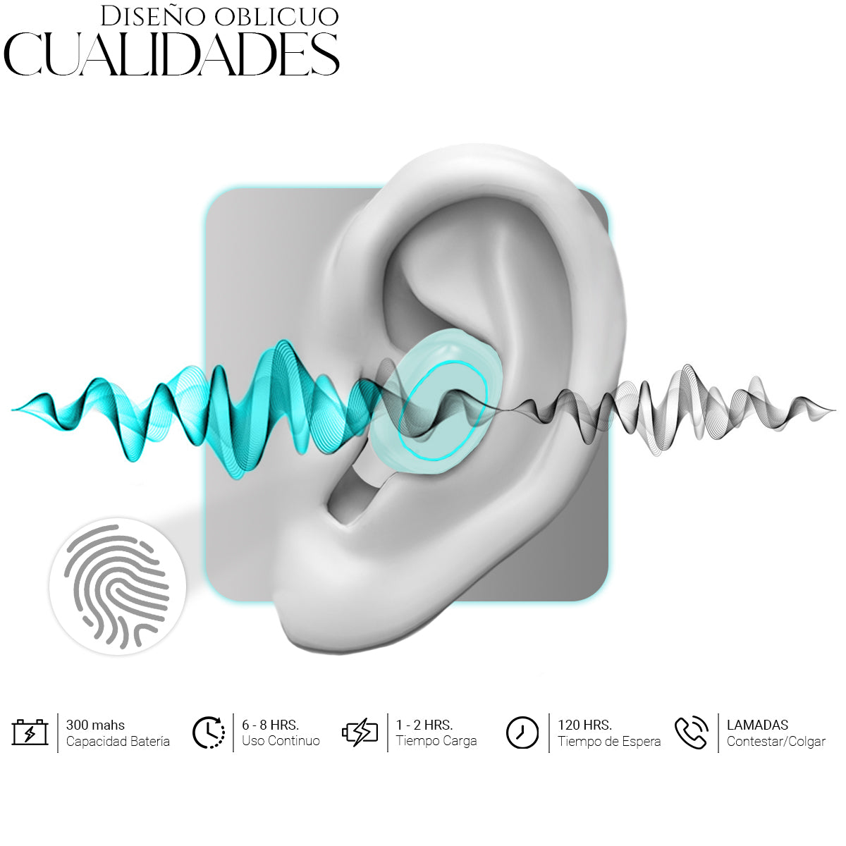 Audífonos In-ear Inalámbricos Tacto Inteligente Bluetooth