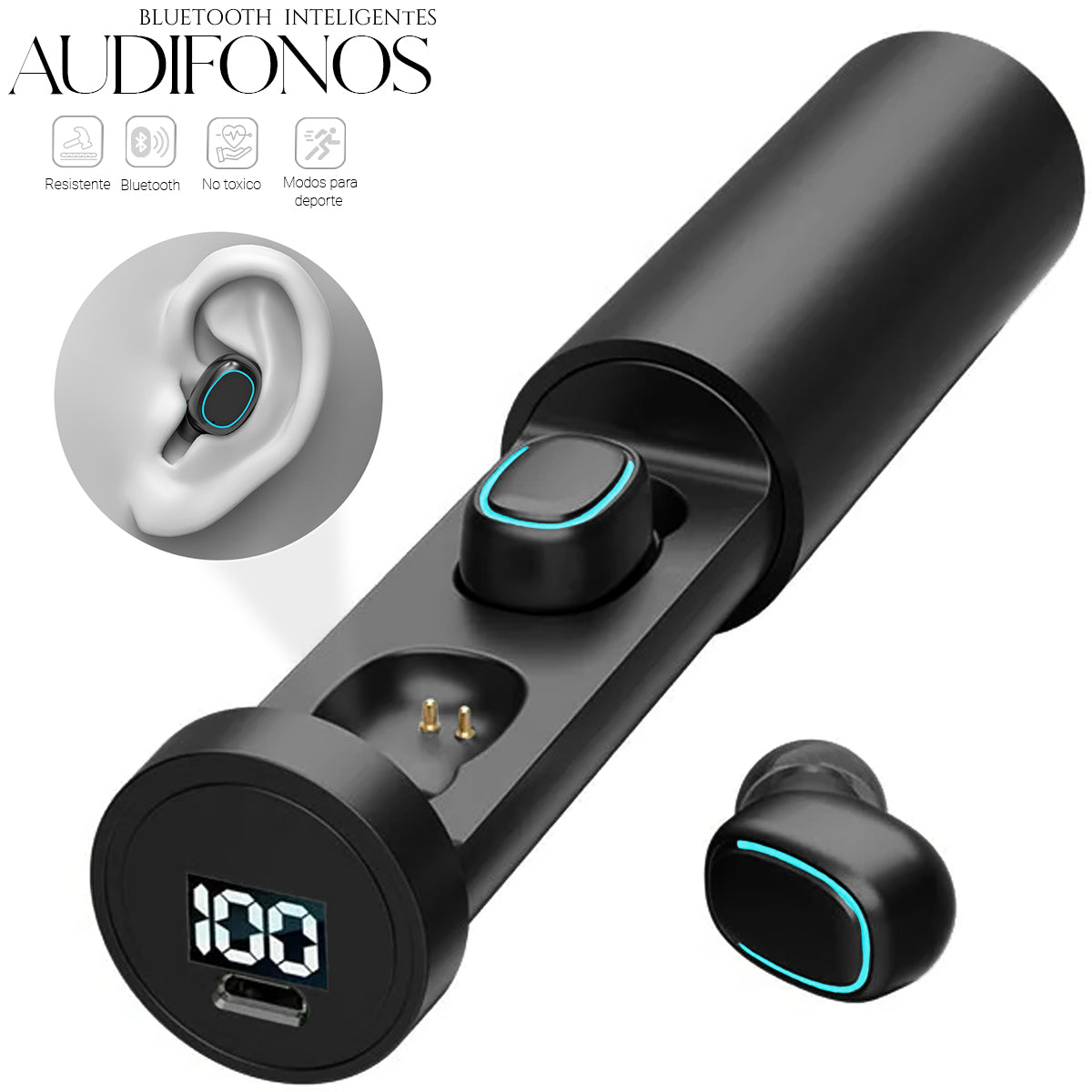 Audífonos In-ear Inalámbricos Tacto Inteligente Bluetooth