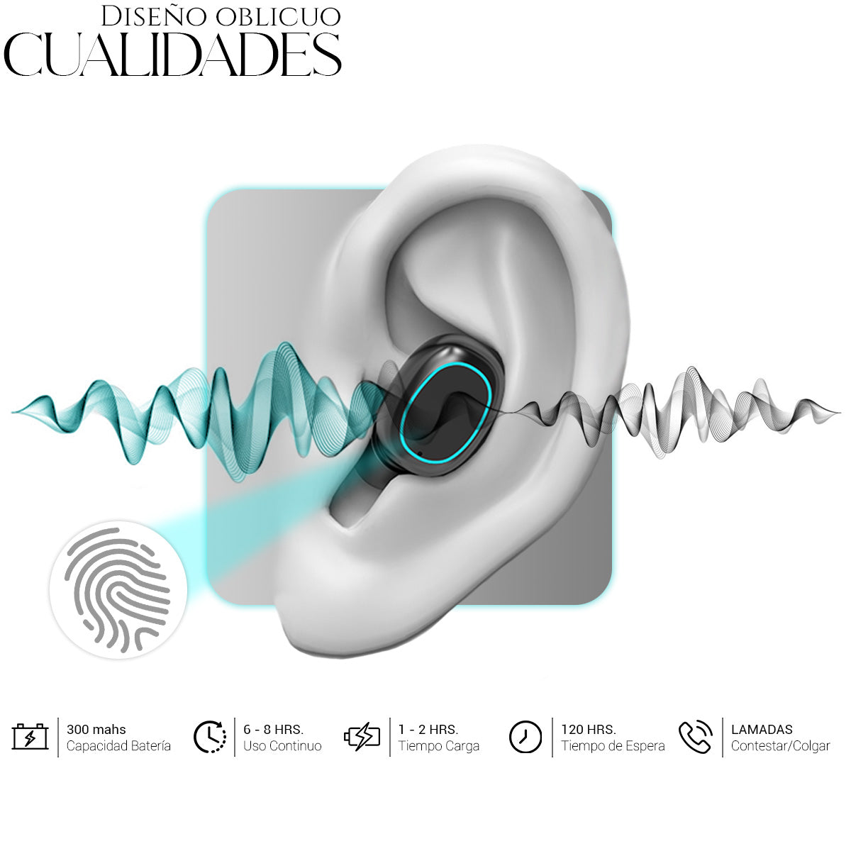 Audífonos In-ear Inalámbricos Tacto Inteligente Bluetooth