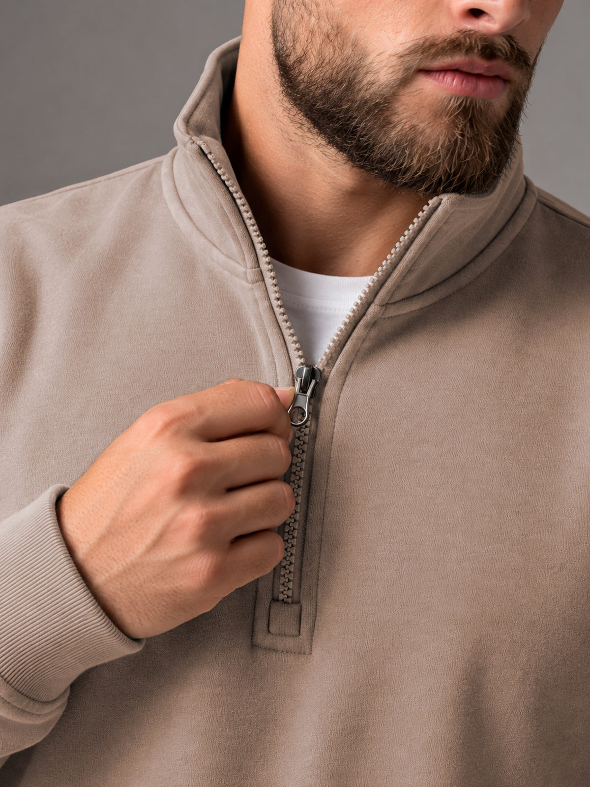 Sudadera Para Hombre Con Media Cierro en Cuello