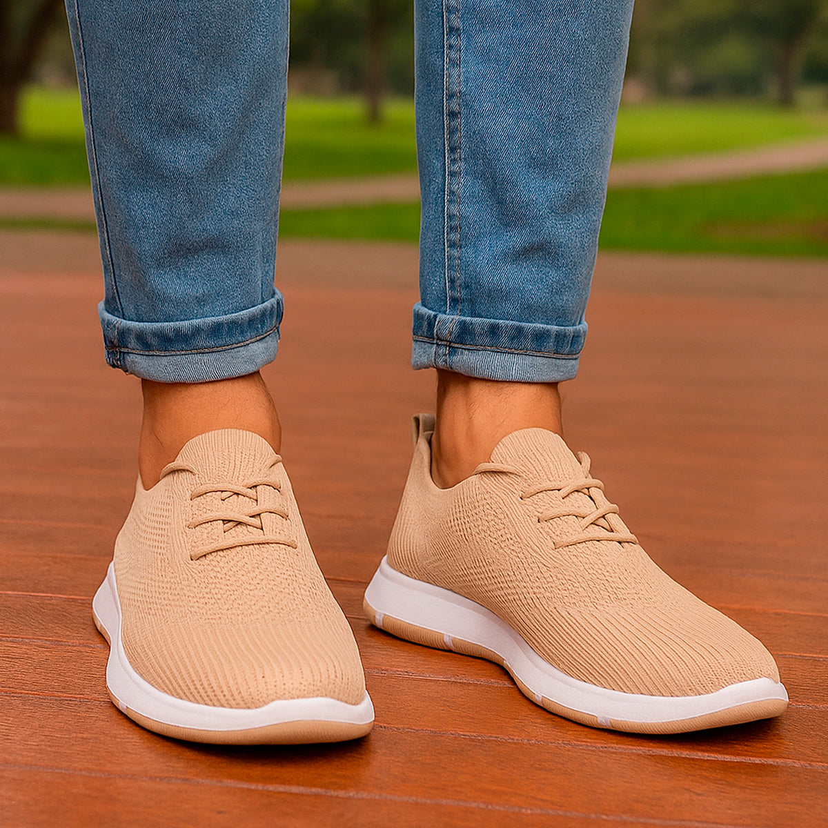 Tenis para hombre casuales con un diseño de  tela para correr con punta  con agujeta clásica, suela antideslizante Zapatilla para hombre cómodo transpirable ideal para el uso diario