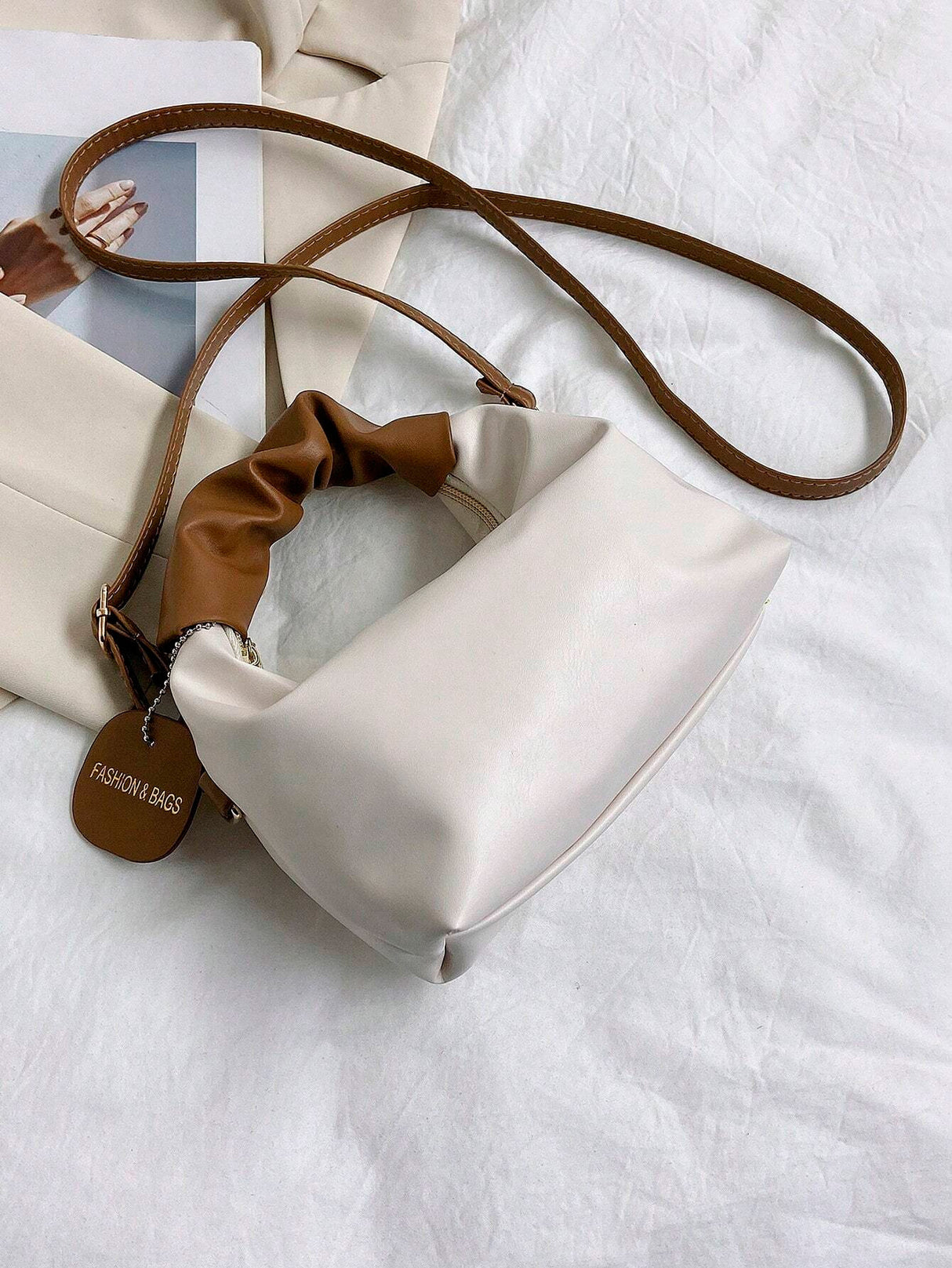 Bolso De Mano Tipo Piel Elegante Casual Para Mujer