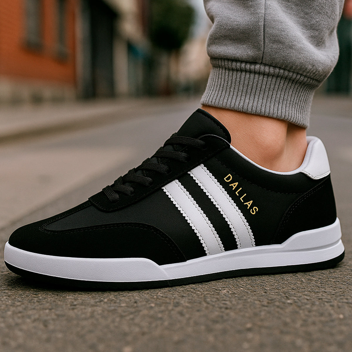 Tenis para hombre casual con un diseño adaptable para cualquier ocasión con suela antideslizante Zapatilla para hombre con cierre clásico de agujeta versátil para cualquier ocasión