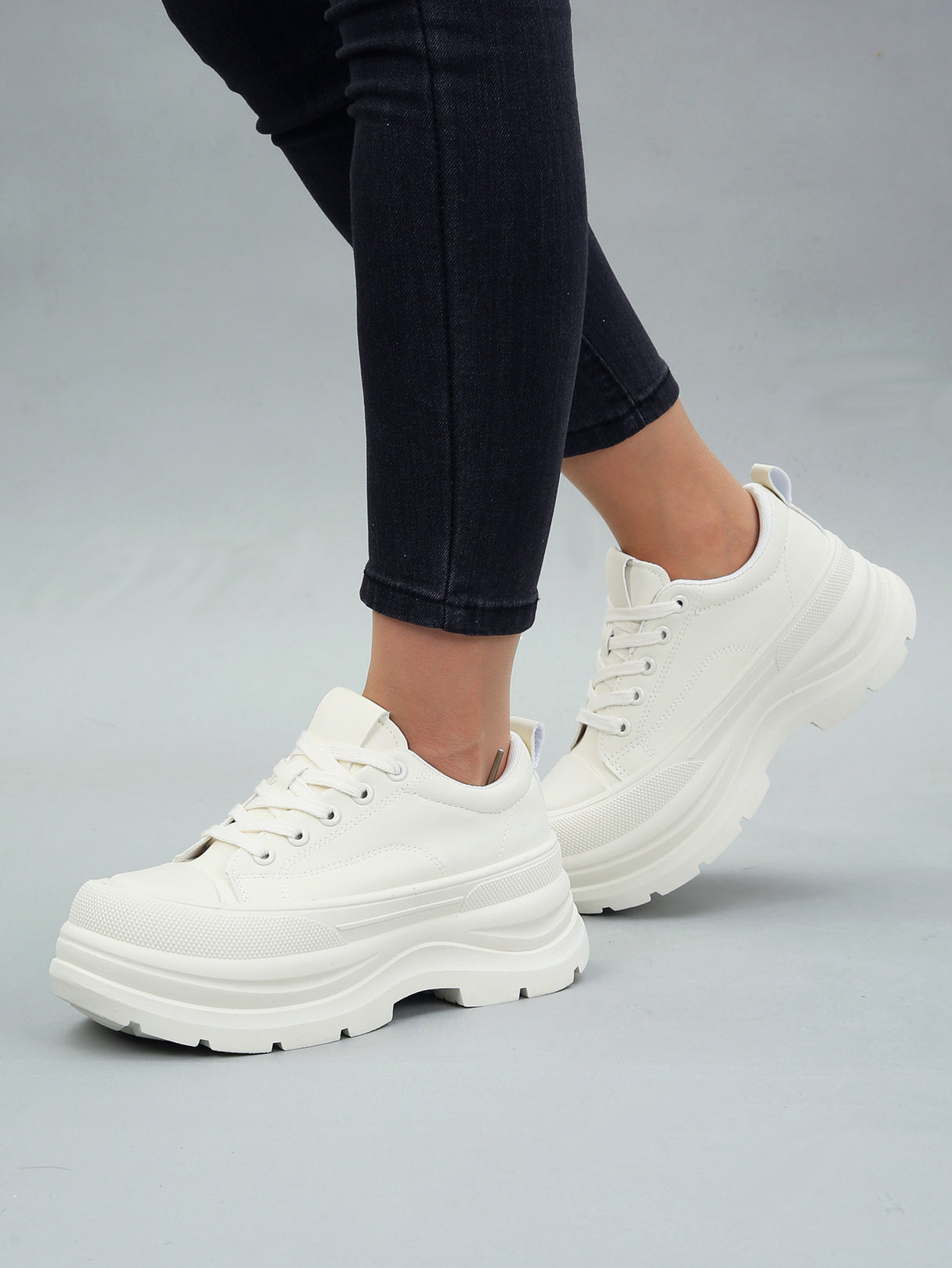 Tenis Tipo Bota Casual Para Mujer Con Plataforma